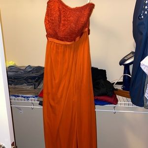 Burnt orange forma dress
